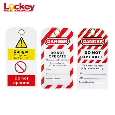 Lockey Özel PVC Uyarı İskele Güvenlik Etiketleri Kilitleme Su Geçirmez İzolasyon Etiketleri